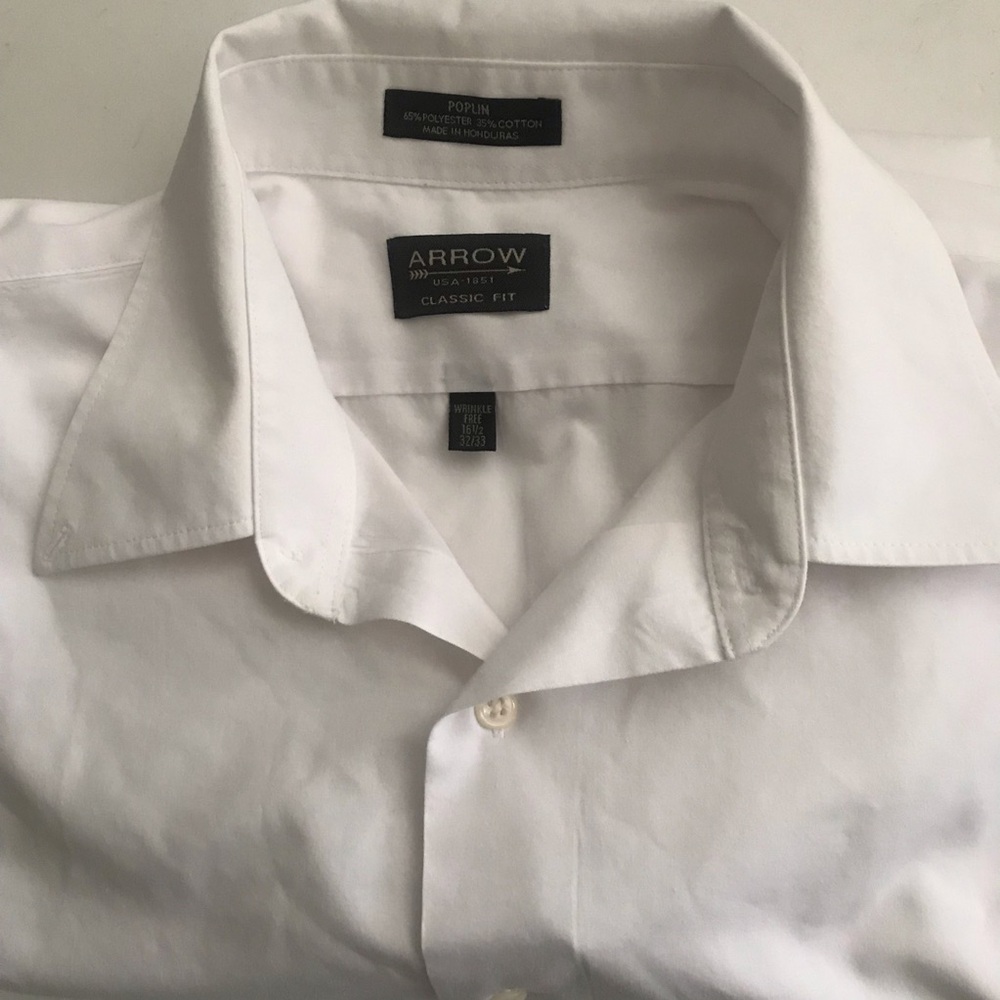 Arrow Men's White Dress Shirt - Classic Collar